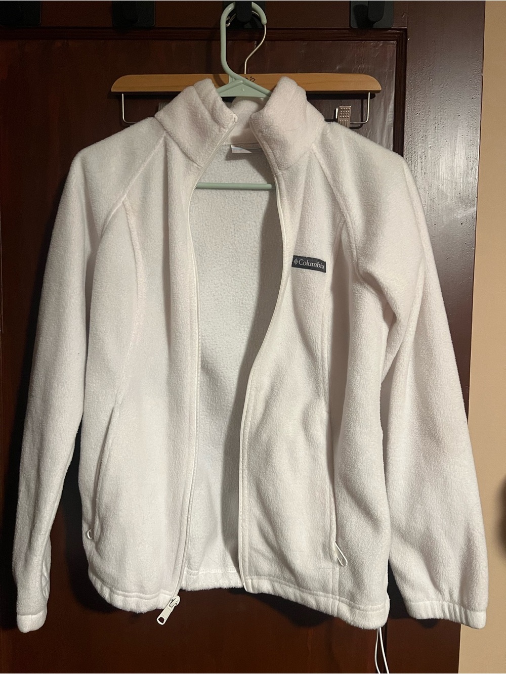 Women's white fleece jacket